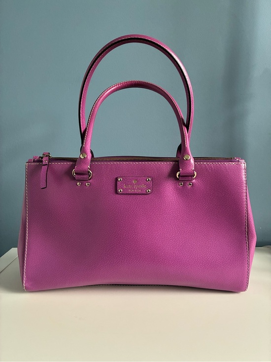 kate spade Handbags - Kate Spade Fuchsia Leather Satchel with Gold Hardware
